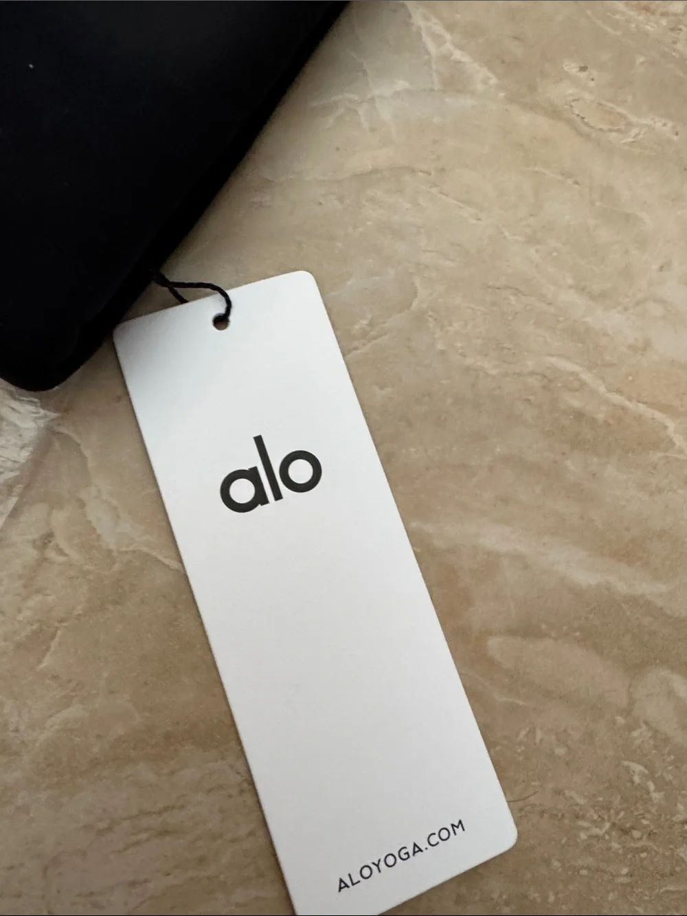 ALO Yoga Black Pullover Hoodie with Drawstrings